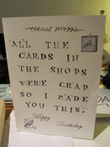birthday cards for friends with music. Crap irthday card