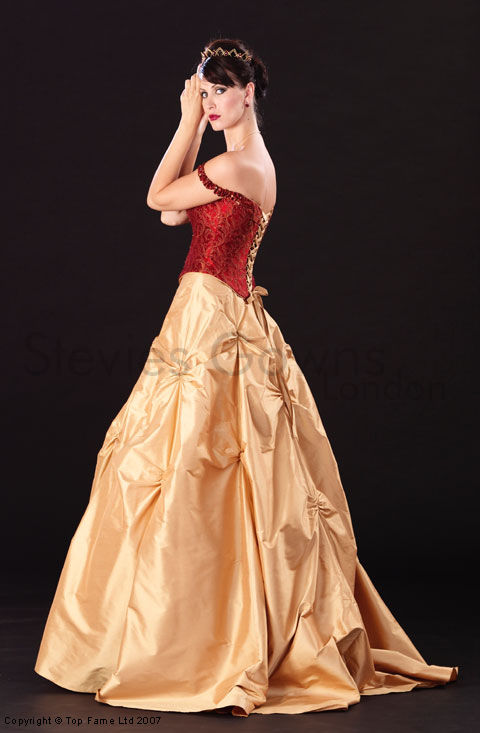 Red and gold wedding dress This is from the wonderful Stevies Gowns